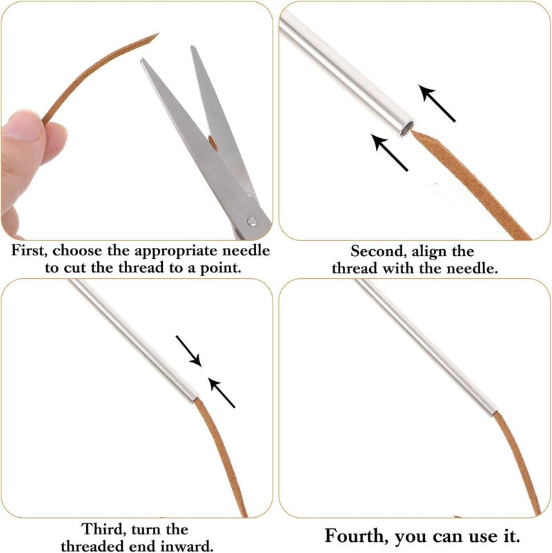 Asweir 10 Yards Flat Genuine Leather Cord, Leather Strap, 4mm Leather Strips, Suitable for Weaving, Braiding, Footwear, Jewelry Making, and Crafts (Includes 1 lace Needle) (Brown) - Image 1